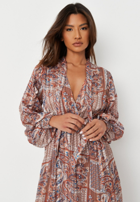 Missguided Paisley Wrap Midaxi Dress | Women | George at ASDA
